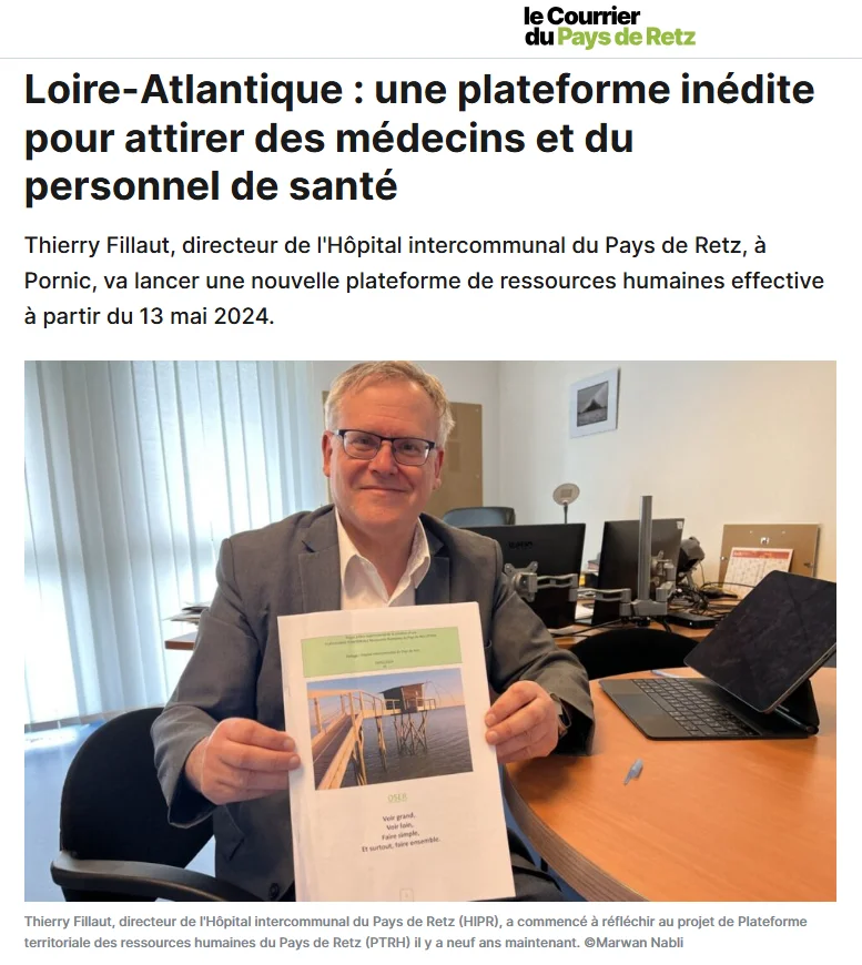 Article de presse sur le lancement de la plateforme territoriale RH